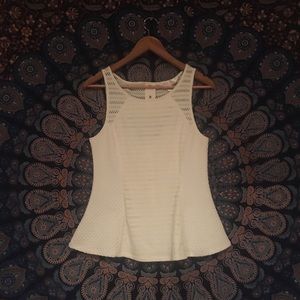 WHITE FLARED TANK